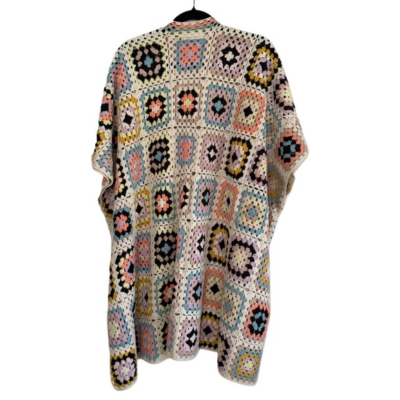 Together Multicolor Crochet Open Poncho - Picture 2 of 6